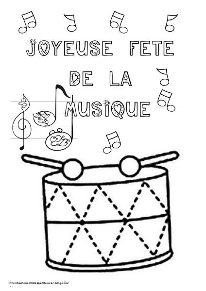 coloriage fête de la musique